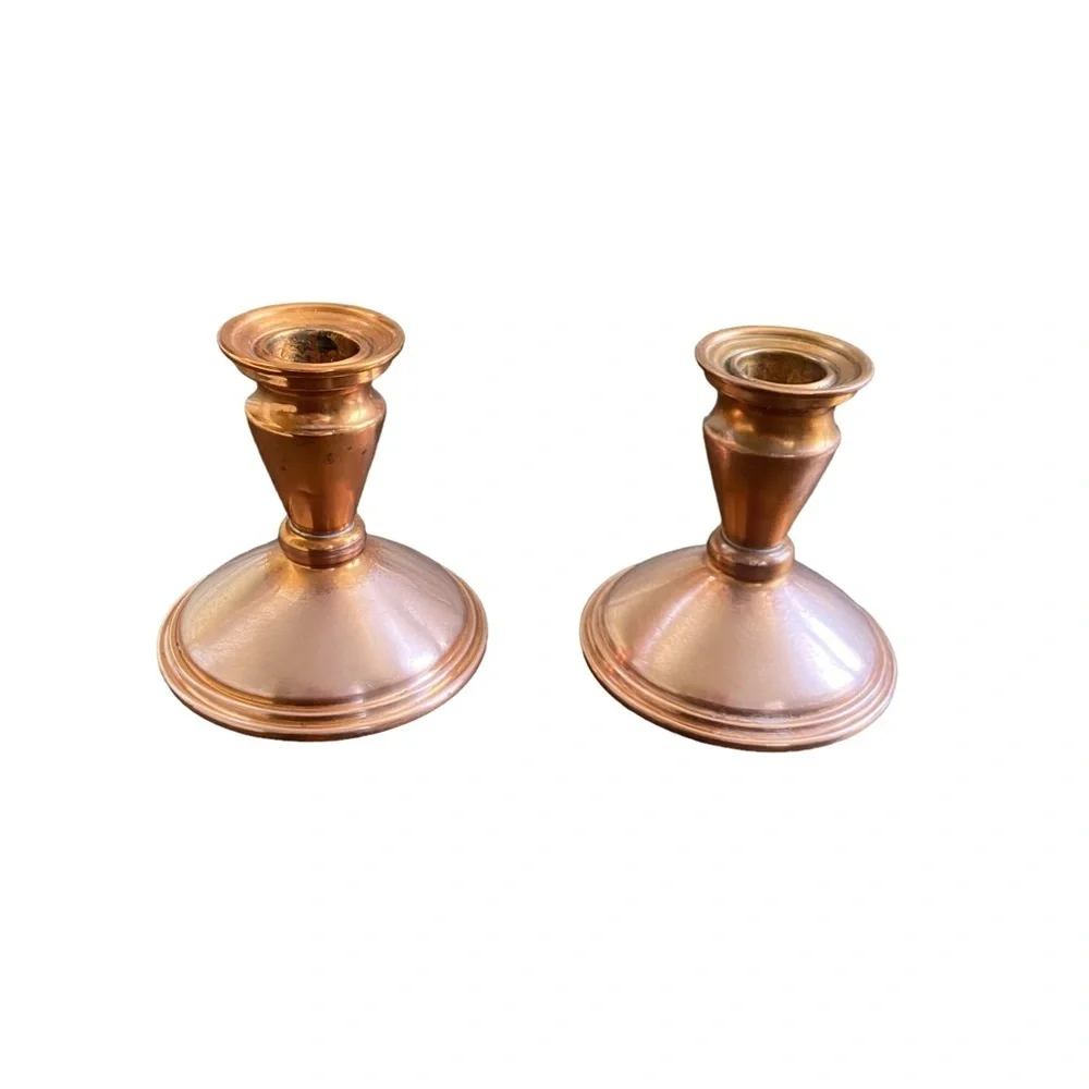 Copper Candle Holder with Felt Bottom by Coppercraft Guild, Vintage
